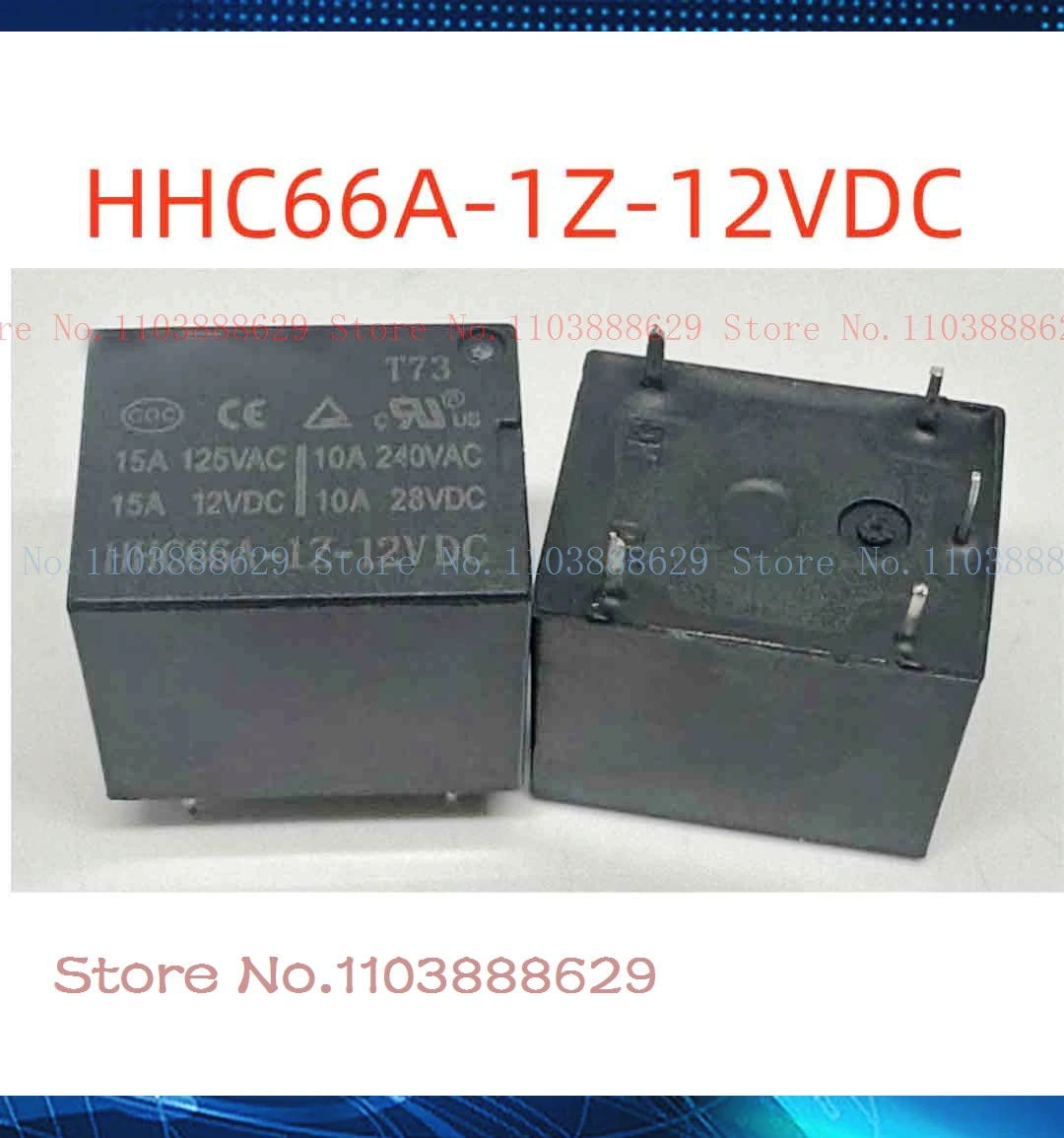 10A HHC66A-1Z-12V/24V/48V/5VDC T73-1C