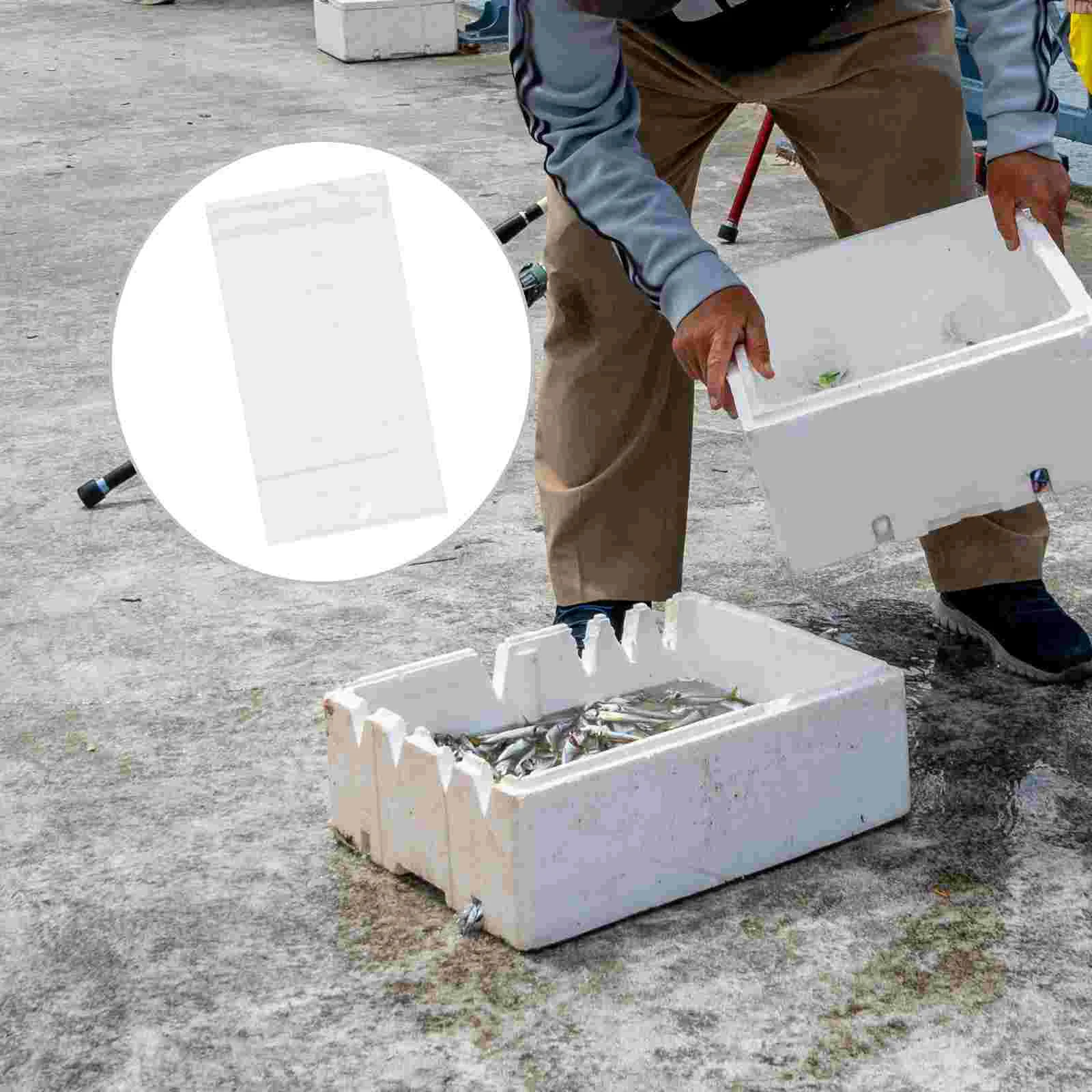

50 PCS Outdoor Shrimp Bag Packaging Bags Live Fish Containers 6000X3000X012CM Plastic Handheld Clear