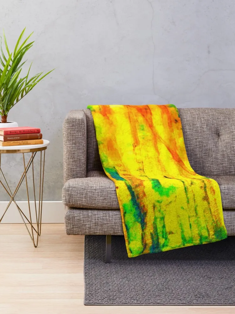 A Birch Grove. Spots of sunlight By Arkhyp Kuindzhi Vibrante Edition Throw Blanket Decorative Sofa Moving Blankets