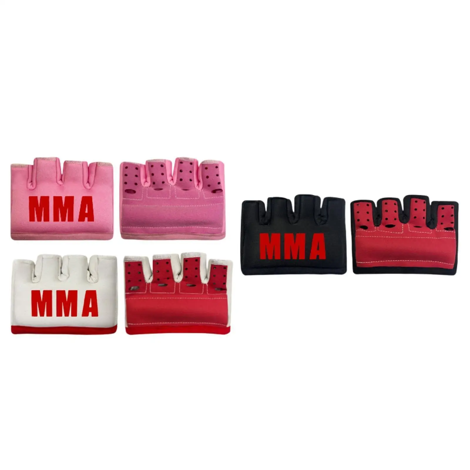 قفازات الملاكمة Mma Gel المصنوعة من النايلون بنصف أصابع لسيارة Sanda Muay Thai Taekwondo