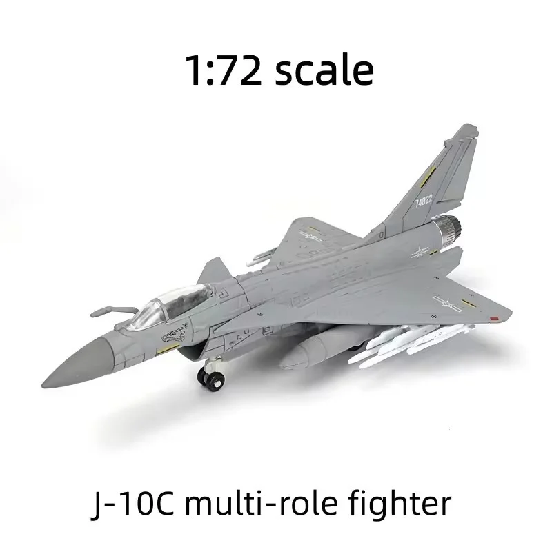 ABS 1/72 Scale Aircraft J10-C DIY Assembly Military Jet Model Mini Airplane Statue Office Table Decoration Souvenir Display Gift