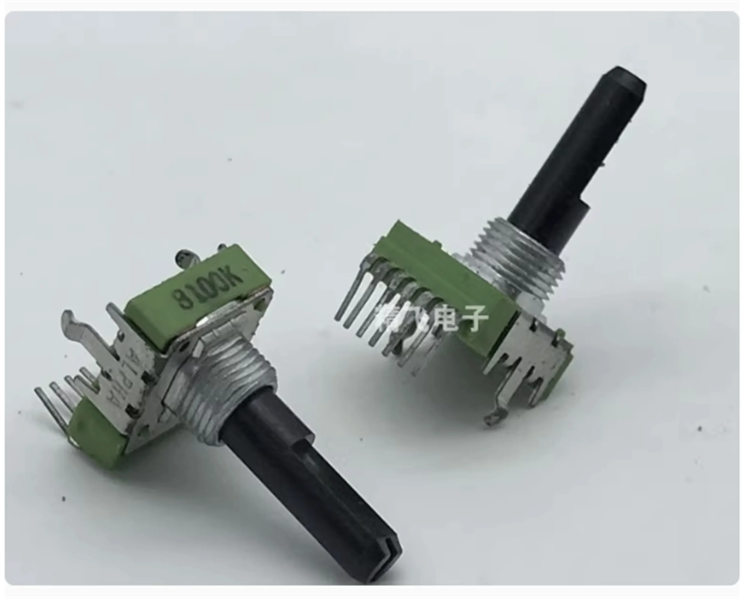 5 piece Taiwan ALPHA RK14 dual potentiometer B100K * 2 with center positioning axis length 23MM
