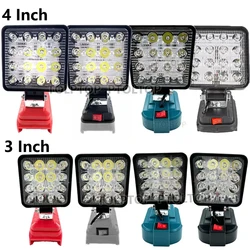 Portable 3/4 Inch Spotlights Replacement For Makita/Dewalt/Milwaukee14.4V18VLED Work Light for FishingOutdoor Emergency Camping