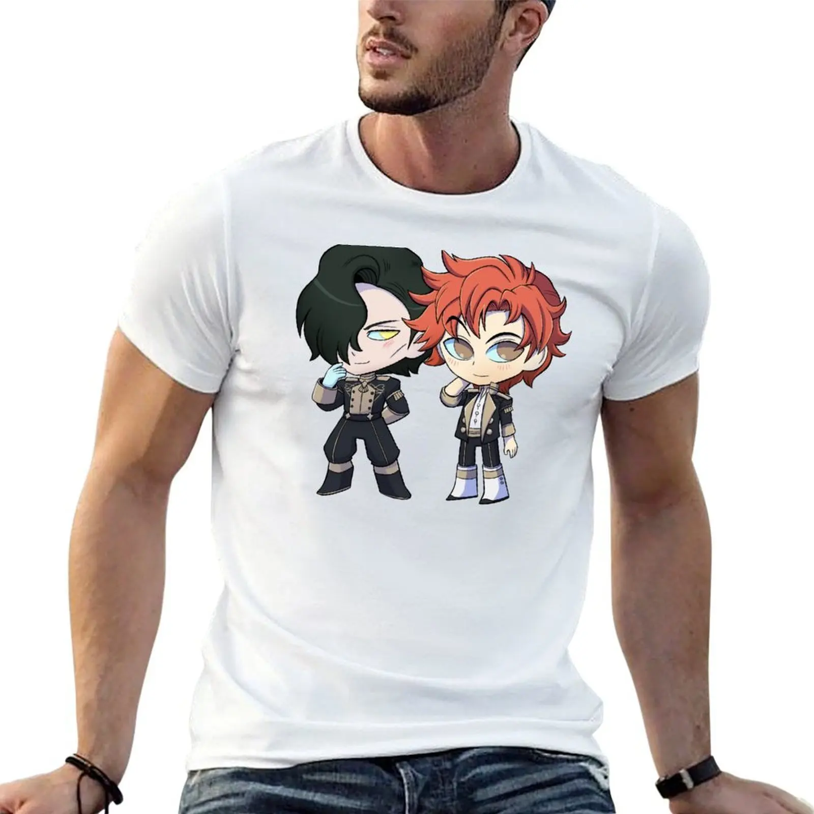

Hubert and Sylvain - Fire Emblem Three Houses - Chibi Cuties T-Shirt man t shirt summer man t shirts cotton T-Shirt