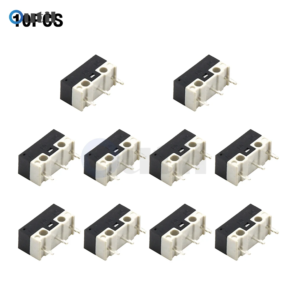 10Pcs/lot Micro tact switch 3pin Straight Curved handle Roller Left and right curved feet 12.8X5.8X6.5mm small key switch