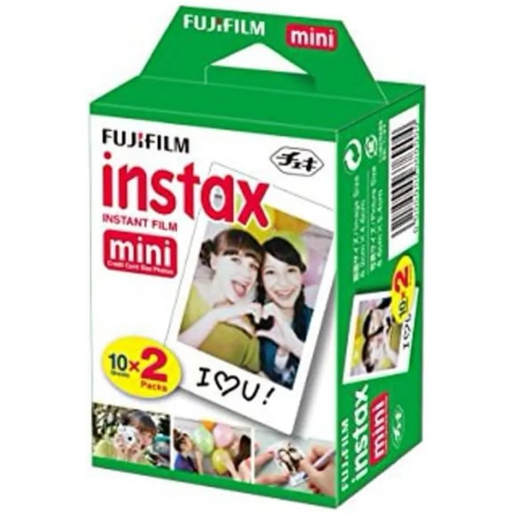 Compact Instant Camera in Pastel Blue with 40-Sheet Film Pack and Carrying Case, Strap, Album, Stickers view 5
