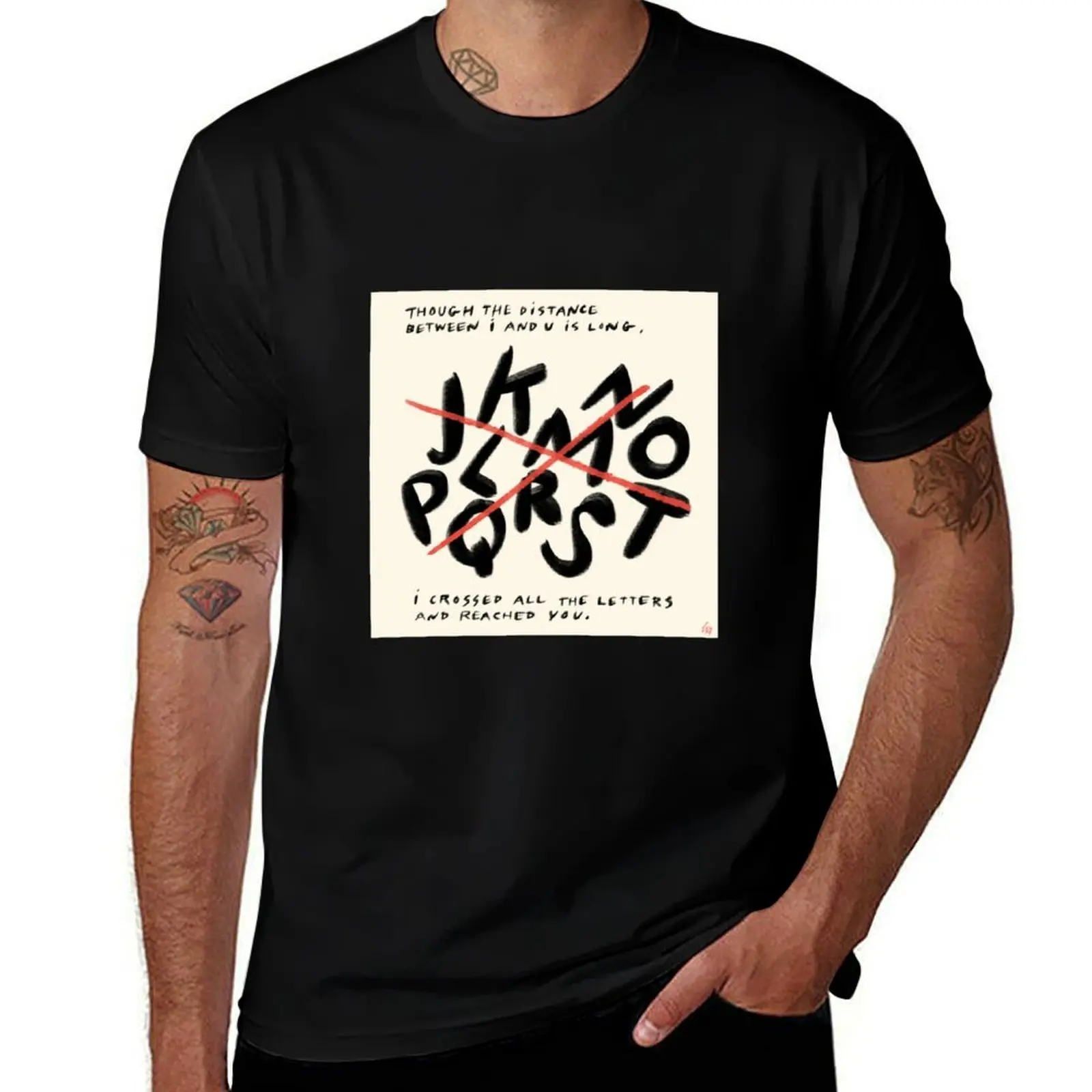 The Distance Between I & U T-Shirt Regular Fit Plain Tee Shirt T-Shirt
