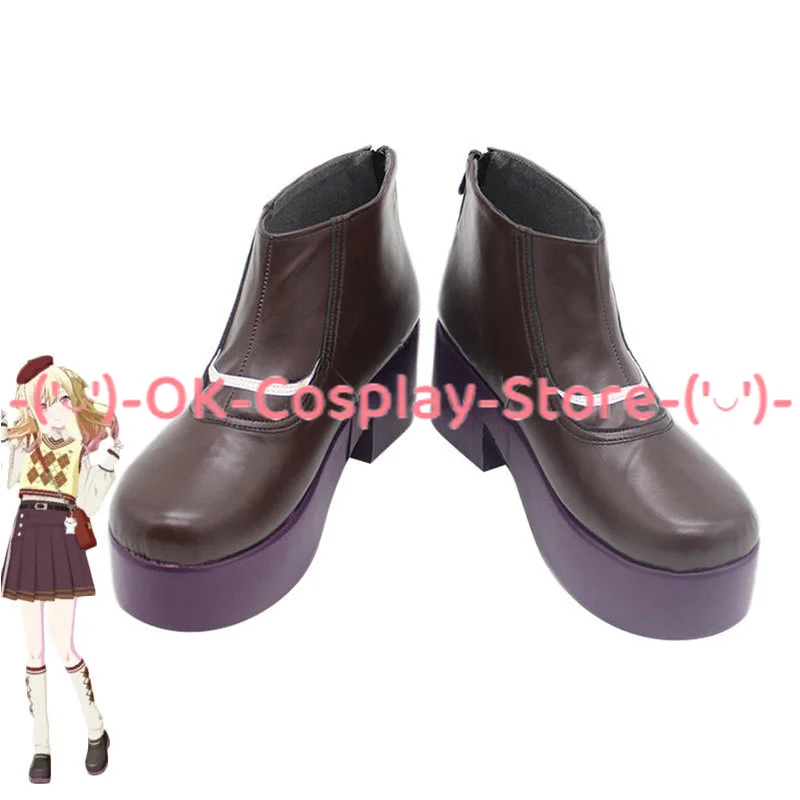 

Tenma Saki Cosplay Shoes PU Shoes Halloween Carnival Boots Game Project Sekai Cosplay Prop Custom Made