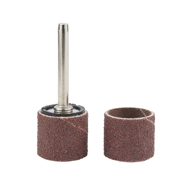 Kit de tambor de lijado de 12,7/6,35mm, Grit #80 #120 #180, banda de lijado para mangas Dremel para Mini amoladora angular eléctrica, mandriles de lijado