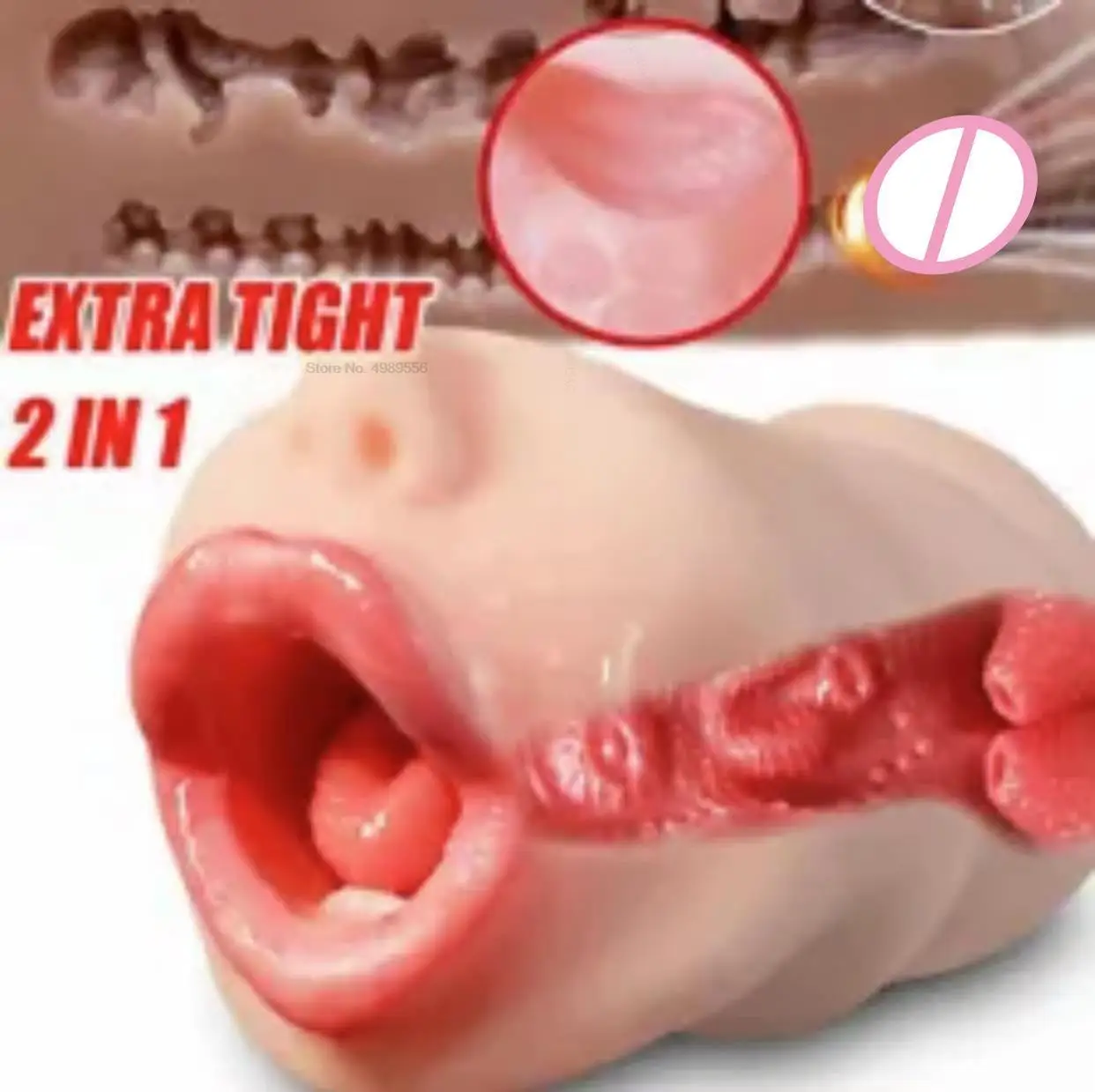 Sex Toys For Men Double Use Male Masturbator Realistic Mouth Vagina Real Pussy Pocket Oral Deep Throat Life Like Pocket Pussy