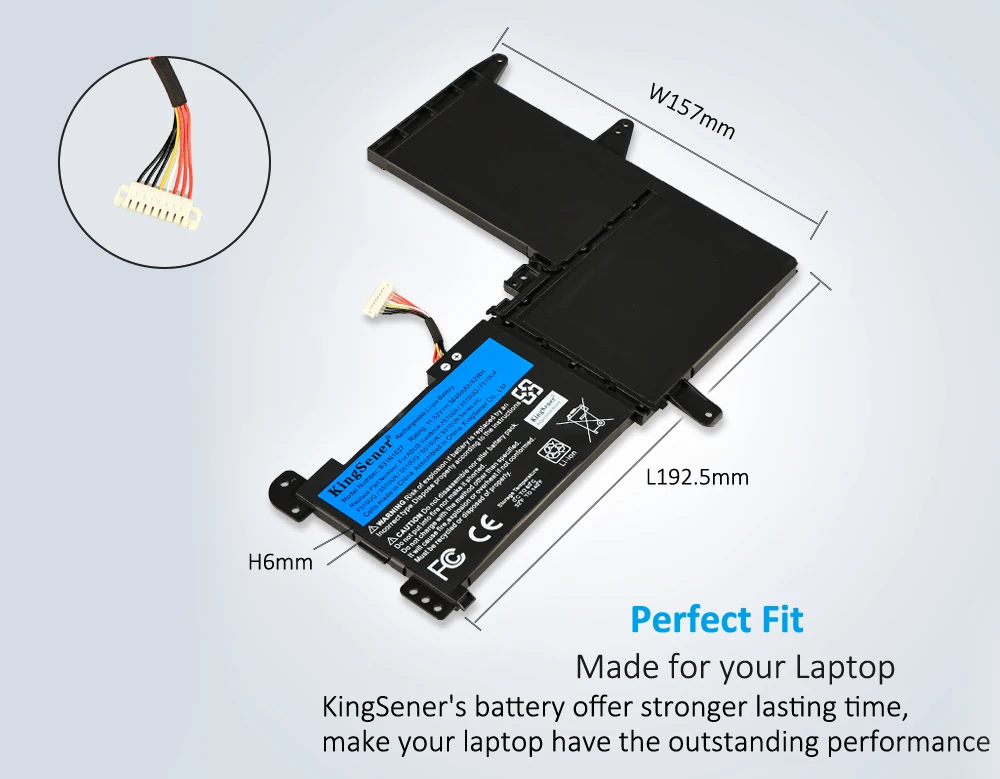 KingSener B31N1637 C31N1637 Batterij Voor ASUS X510 X510UA X510UF X510UQ VivoBook S15 S510UA S510UQ S510UN S510UR F510UA F510UQ