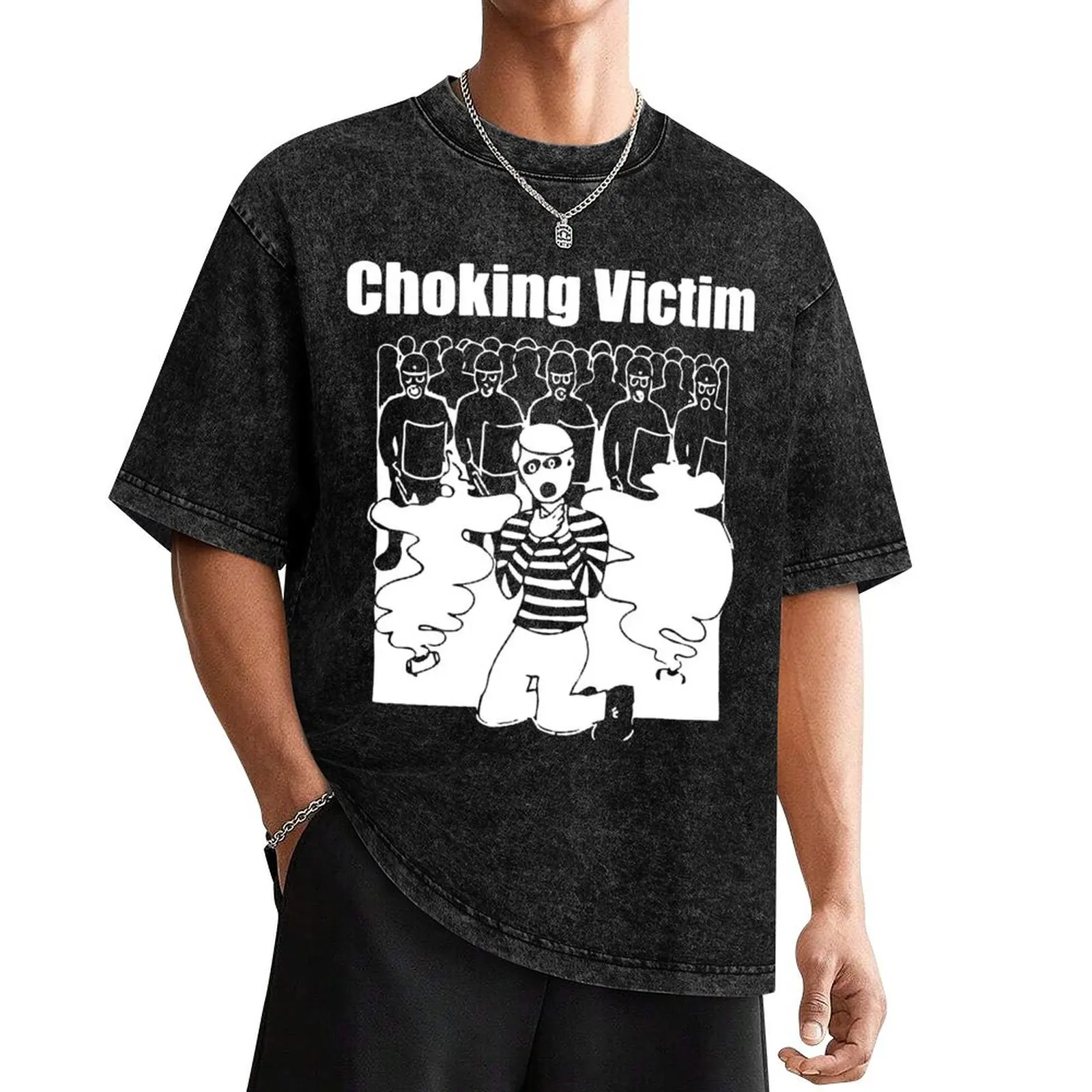 

Choking Victim the punk rock poster T-Shirt graphic shirts tees plain black t shirts men