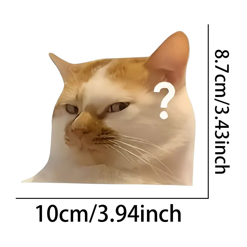 1PC Creative Cat MEME Motorcycle Sticker Waterproof for Motorbike Fuel Tank Car Window Electric Scooter Decoration Vinyl Decal view 2
