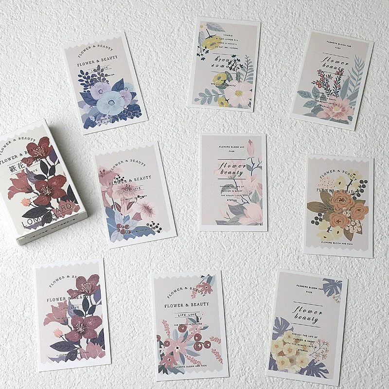

28 листов/набор Kawaii Flower and Beauty Lomo Card - Flower Collection Фотокарта Маленькие карты Подарок студенту