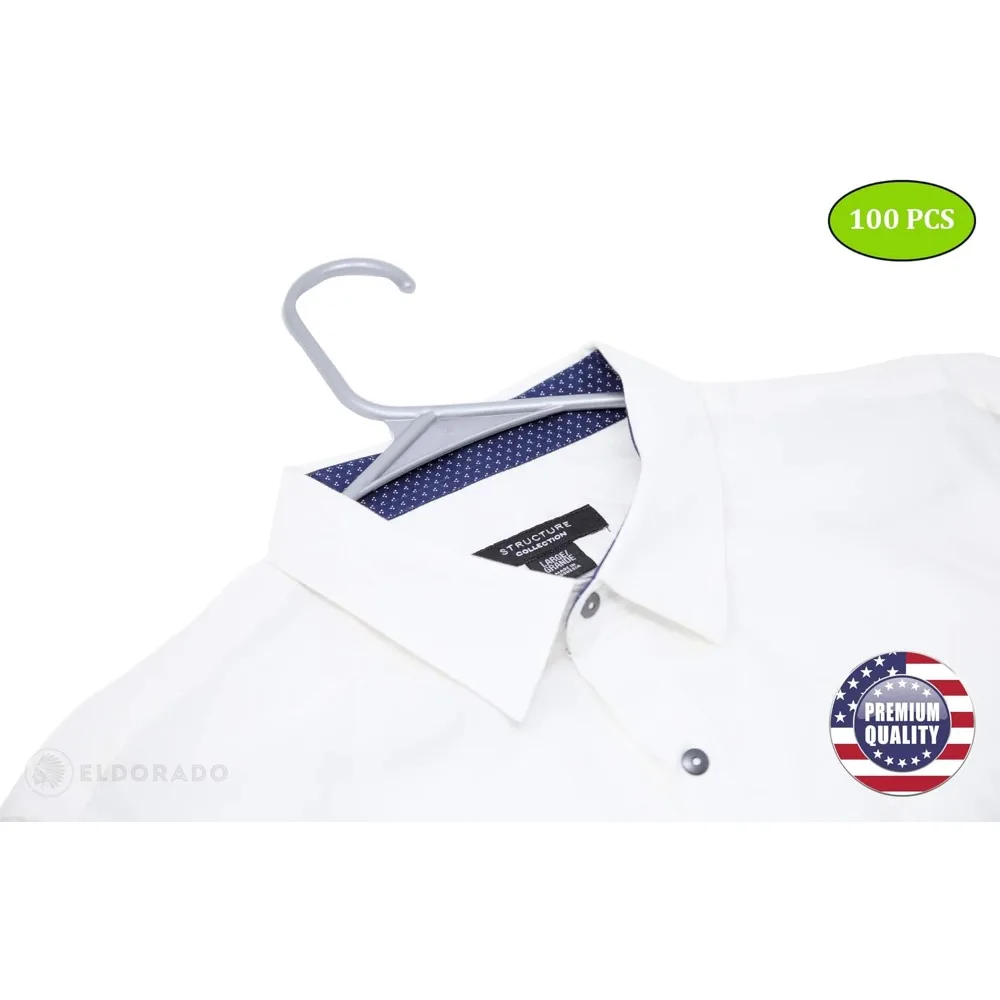 شماعات بلاستيكية لملابس البالغين - مثالية للاستخدام اليومي مع القمصان والبلوزات والقمصان والفساتين #4