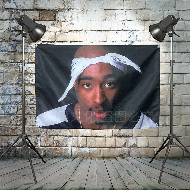 

Большой постер-баннер «2PAC» с изображением скалы, Настенная картина с четырьмя отверстиями для спальни, студии, детской музыки, фестиваля, фоновое украшение