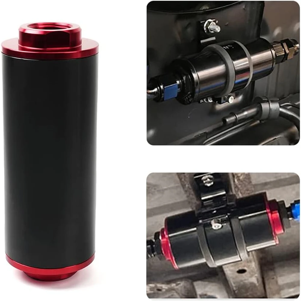 

​Universal 50MM Inline Fuel Filter 100 Micron with 6AN 8AN 10AN Adapter For Filtering Gasoline Diesel E85