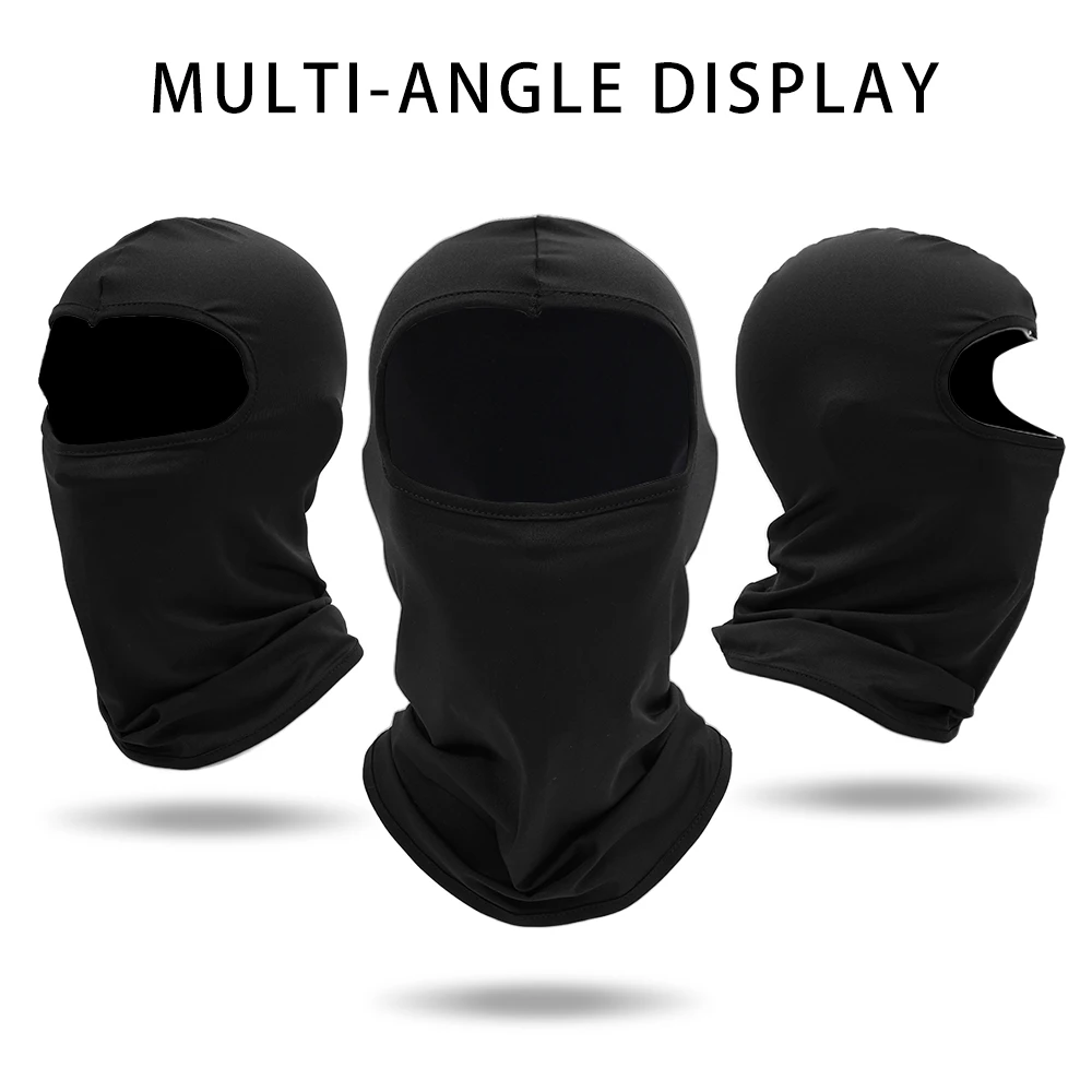 Men\'s Caps Cycling Balaclava Full Face Ski Mask Bicycle Hat Windproof Breathable Anti-UV Motocross Motorcycle Helmet Liner Hats