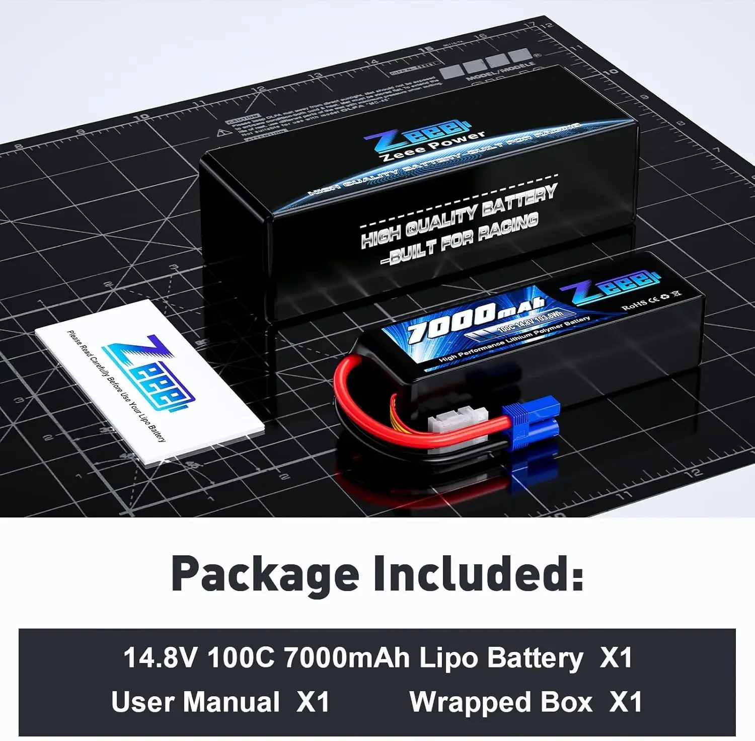 Zeee 4S 7000mAh FPV Drone Lipo Batterij 14.8V 100C Softcase met EC5 Plug voor RC Auto accessoires Tank Vliegtuig Racing Hobby Onderdelen