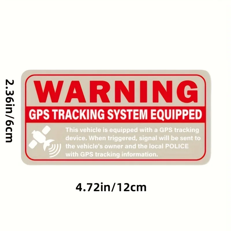High Quality Self-adhesive PVC GPS Tracking Warning Decal, Waterproof Anti-theft Security Sticker for Vehicle Window & Door