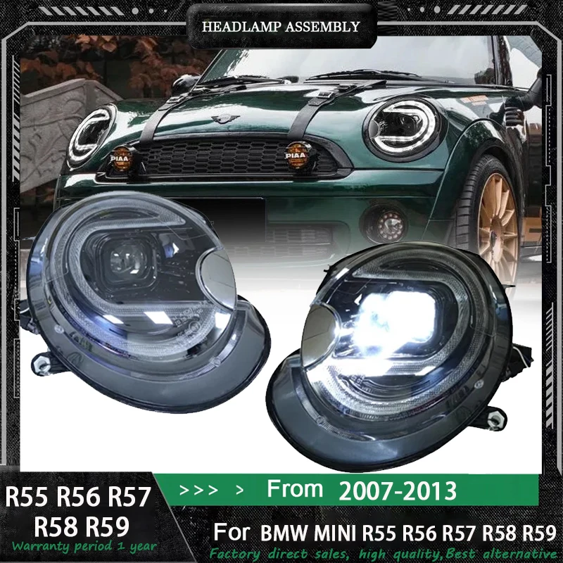 Car Styling Fari A LED per Mini Cooper R55 R56 R57 R58 R59 Faro 2007-2013 Faro DRL Segnale Lente Del Proiettore Automotive
