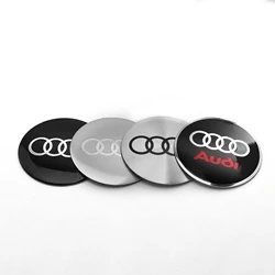 4pcs 56/60/65mm Metal Emblem Car Wheel Hub Cap Badge Logo Sticker For Audi A3 A4 A4L A5 B3 B4 B5 B6 B7 B8 RS3 Quattro C5 C6 C7