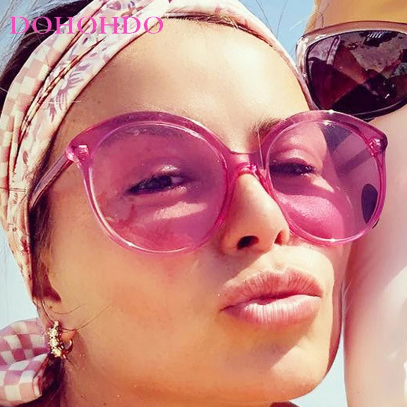 

Women Men Round Sunglasses Fashion Designer Candy Color Cute Fashion Sun Glasses Retro Shades For Lady UV400 Gafas De Sol Mujer