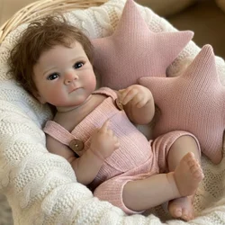 48CM Pink Bettie Girl Bebe Reborn Dolls Full Body Vinyl Handmade Painted Lifelike Newborn Doll Toys For Children Muñecas Reborn