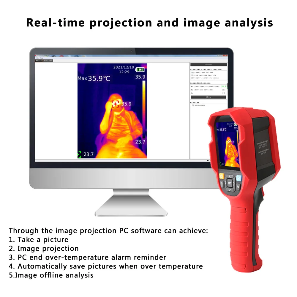 UNI-T UTi85A UTi260BอินฟราเรดThermal Imager -15 ~ 550 °Cอุตสาหกรรมกล้องถ่ายภาพมือถือUSBเครื่องวัดอุณหภูมิอินฟราเรดHunt การตรวจสอบยานยนต์การตรวจสอบอุณหภูมิท่อส่งซ่อมบำรุงทางไฟฟ้า