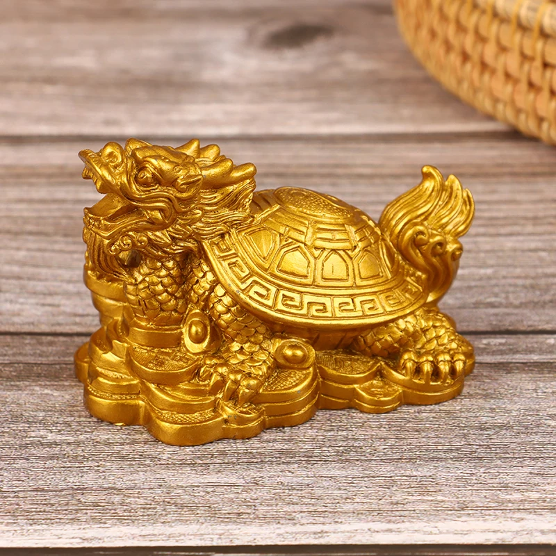 1 Pcs Mother And Son Dragon Turtle Ornament Gossip Turtle Home Living Room Office Crafts Decoration Car Decoration Sculpture