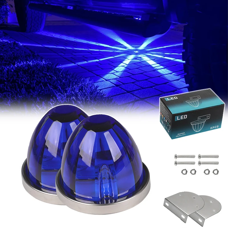 12V Universal LED Flow RGB Multi-color Watermelon Side Clearance Light for Semi Truck Trailer Waterproof Caravan Bus Van Lorry