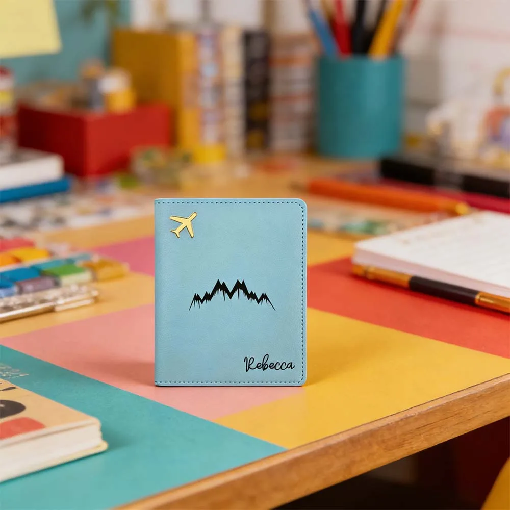 

1 шт. Персонализированная обложка для паспорта с именем, подарок для папы, кожаный чехол для паспорта с тонкой строчкой, элегантный стиль