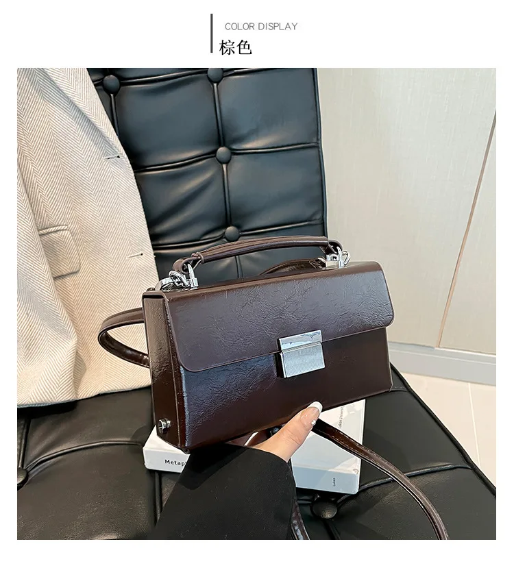 

Популярная модная портативная маленькая квадратная сумка для пожилых людей, индивидуальная роскошная пригородная простая однотонная сумка через плечо