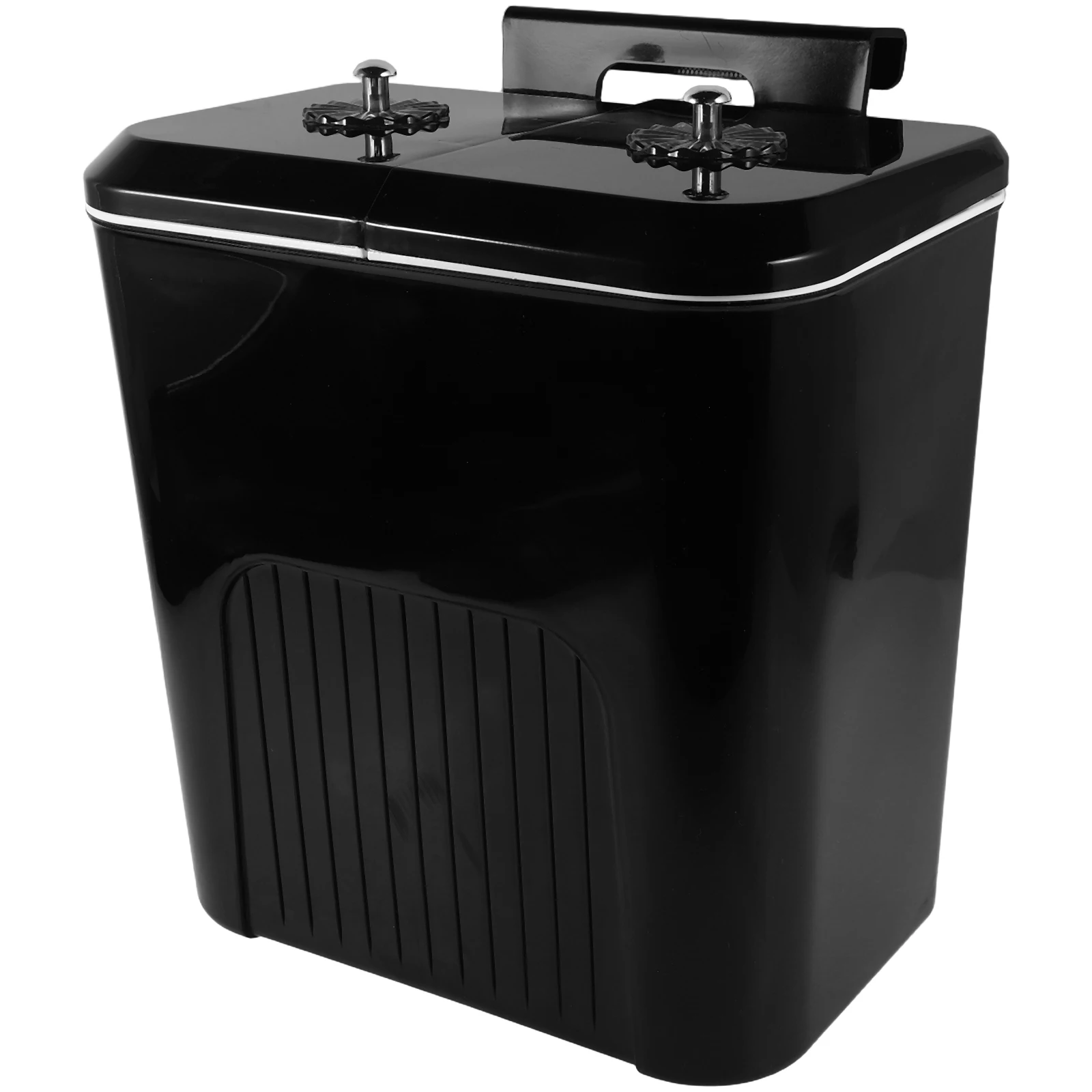 

Kitchen Trash Can Garbage Container Dual Bin and Recycling Double Barrel Rubbish Plastic Classified under Sink