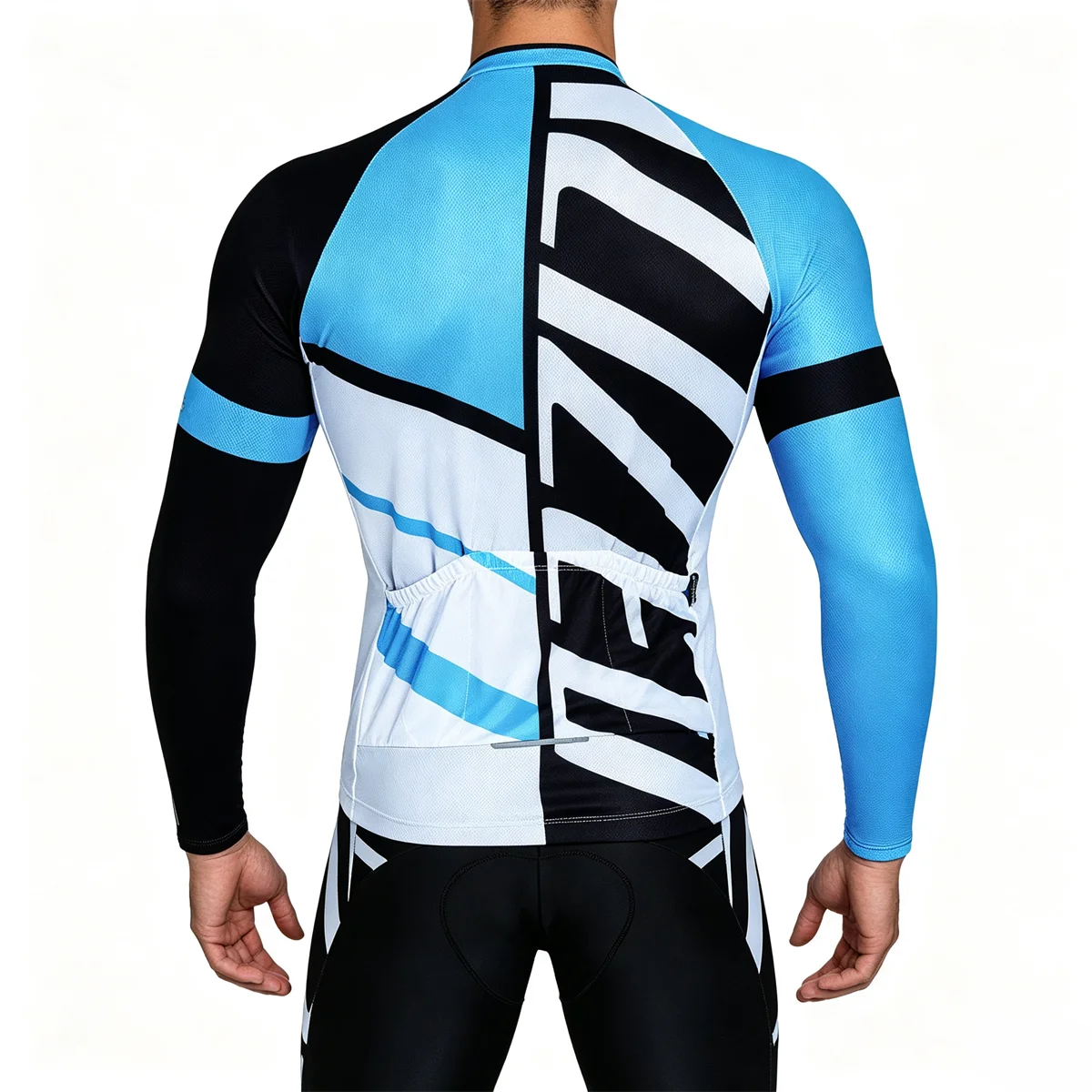 Winter-Thermo-Fleece-Radtrikot Herren MTB-Bekleidung 2027 Bluse Uniform Fahrradbekleidung Komplettes Tricuta-Latztrikot-Set – Detail 5