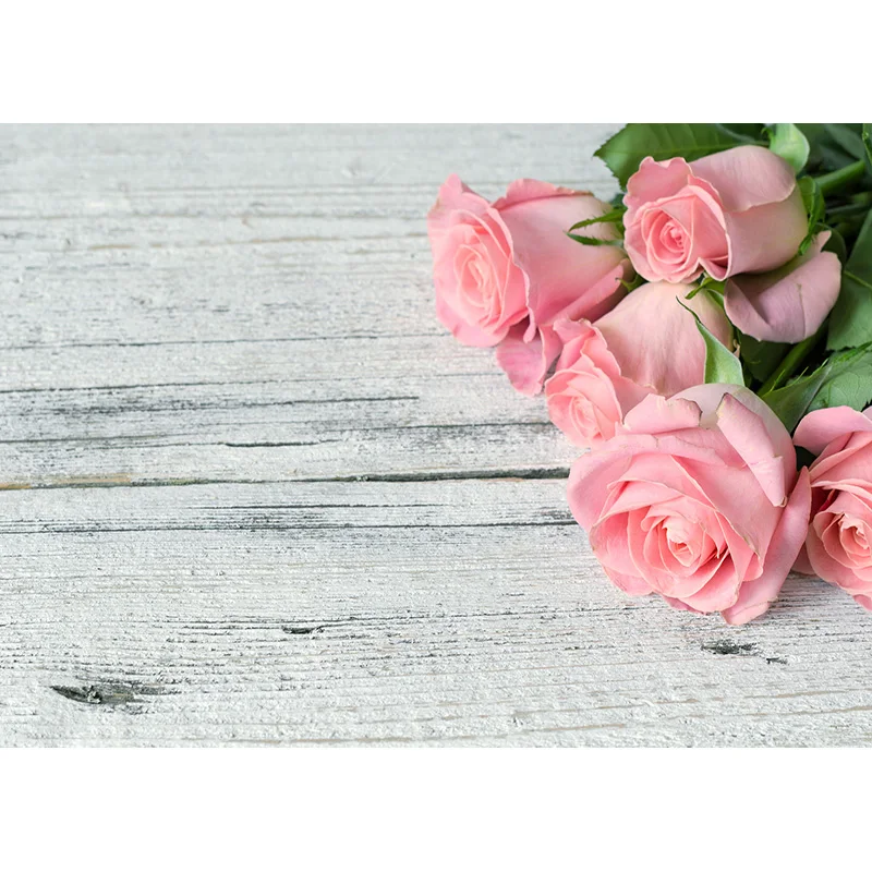 Fondos de fotografía de tela de arte, accesorios de flores, tablones de madera, Fondo de estudio fotográfico CXSC -16
