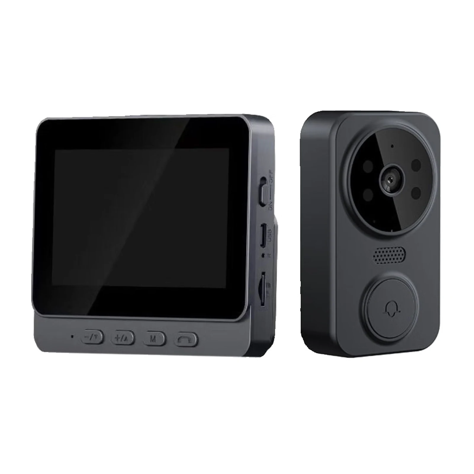 ABS Home Security Door Bell Camera Wireless System Door Bells With Camera Wireless Intercom