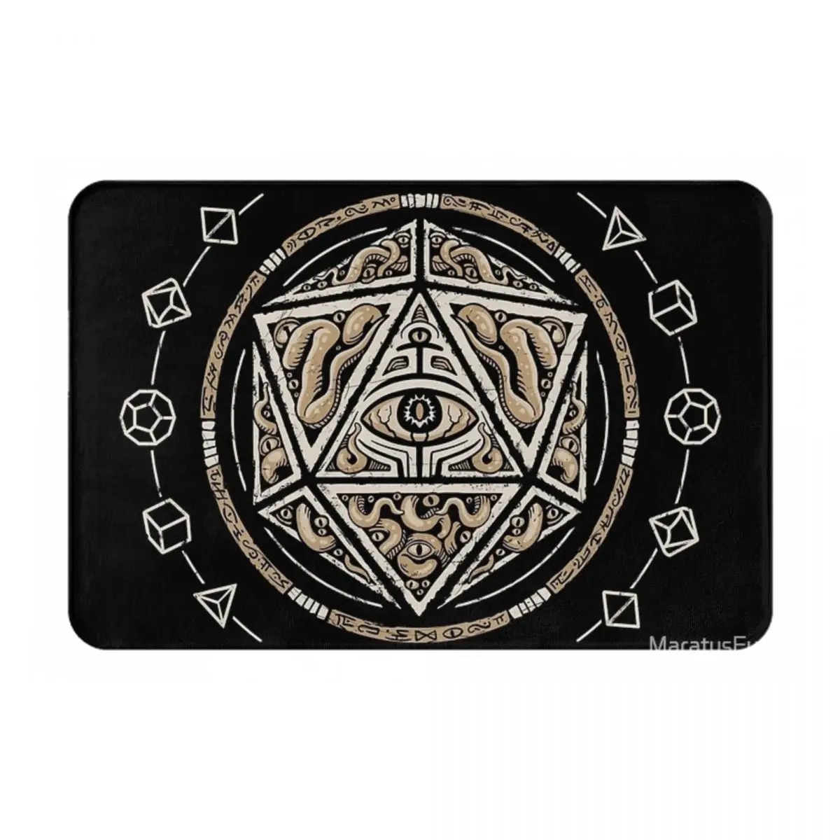 Cthulhu Eldritch D20 Facecloth Non-Slip Floor Mat FireplaceThick And Comfortable, Durable Foot Mats