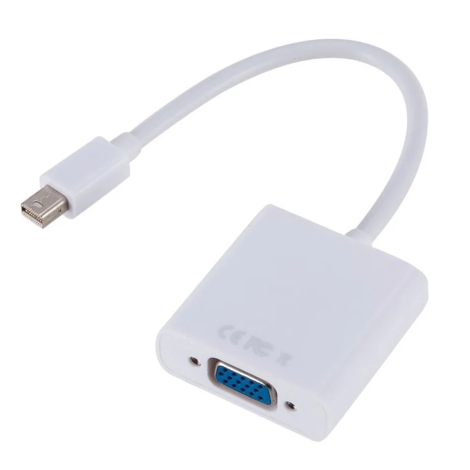 Mini konwerter z piorunami do VGA 1080p Mini DisplayPort z portem Mini z DP do VGA Adapter kabla do HDTV dla macbooka Air Pro