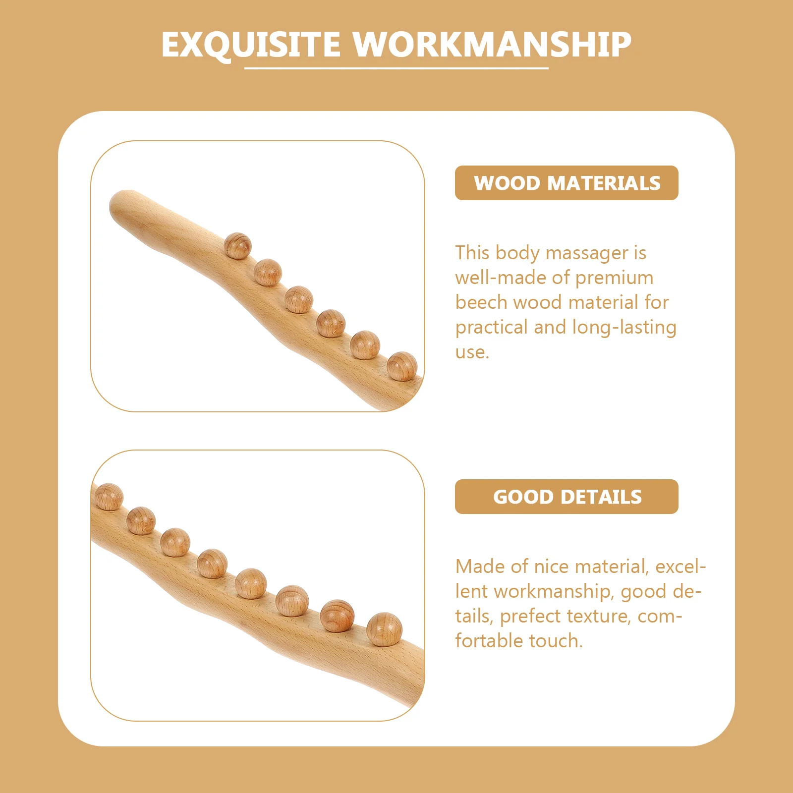 

Массажная палочка для тела, деревянный массажер для мышц, ручной инструмент для терапии спины, инструмент для скребка, улучшение кровотока, расслабление мышц