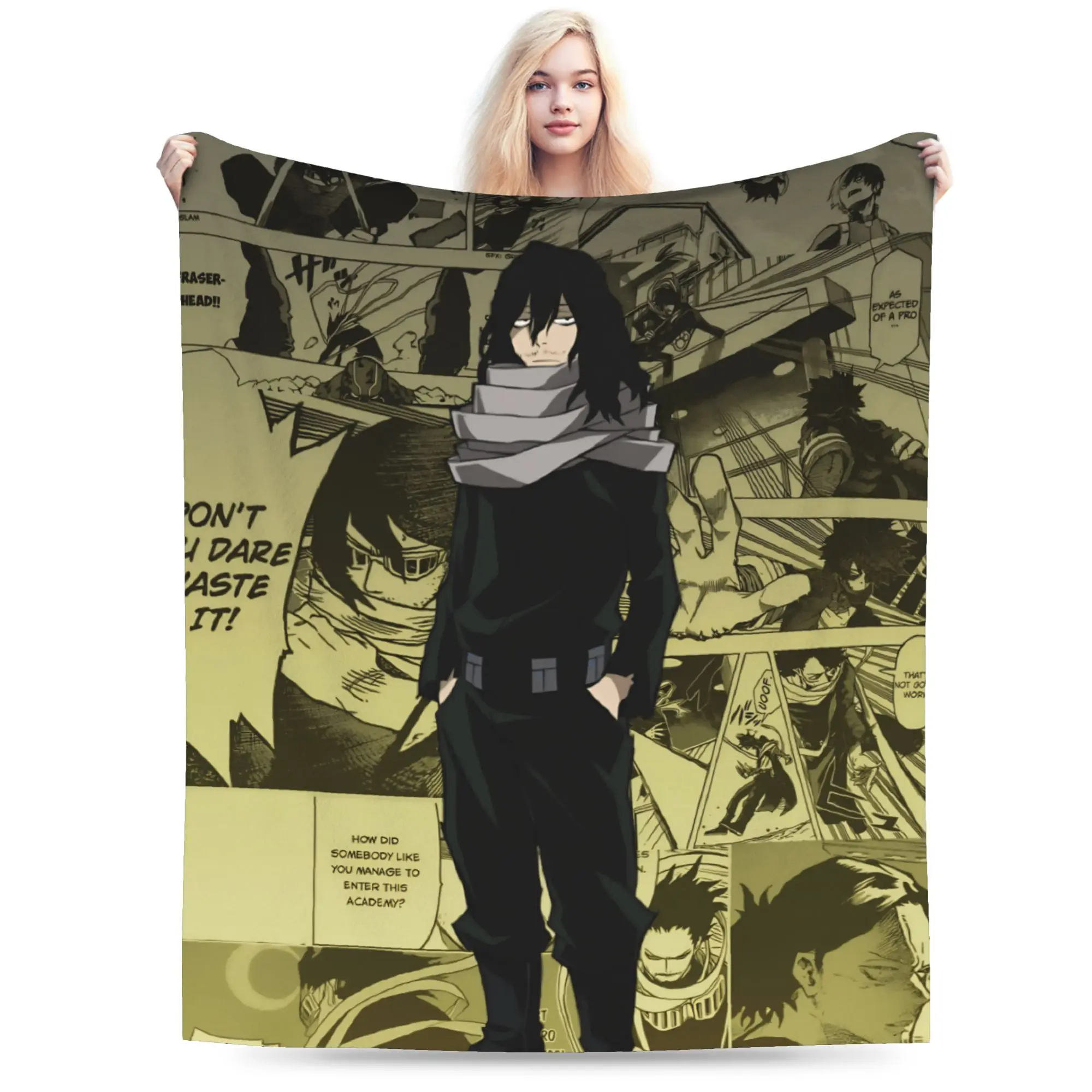 Aizawa Shota Collage Blankets Quality Soft  Bedding Throws Winter Travel Office Outdoor Funny Bedspread
