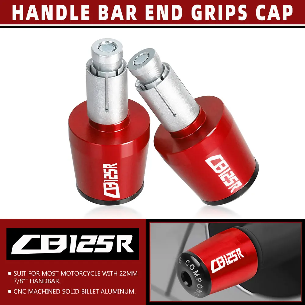 CB 125R Motorcycle Handle Bar Ends Hand Grips Caps Handlebar Gear Balanced Plug Slider For Honda CB125R 2018 2019 2020 2021 2022