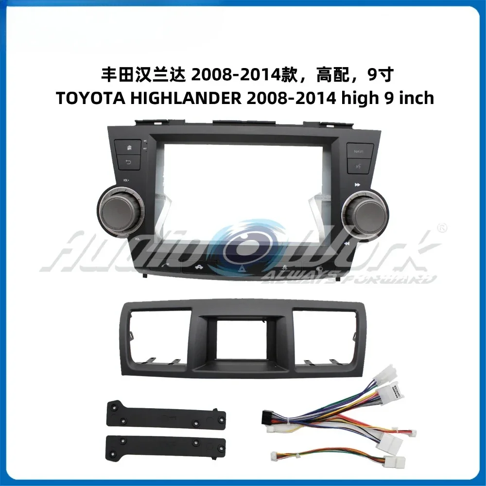 

Для 2008-2014 TOYOTA HIGHLANDER рамка 9-дюймовый автомобильный радиоприемник стерео GPS MP5 Android плеер 2 Din Fascias панель приборная панель рамка крышка