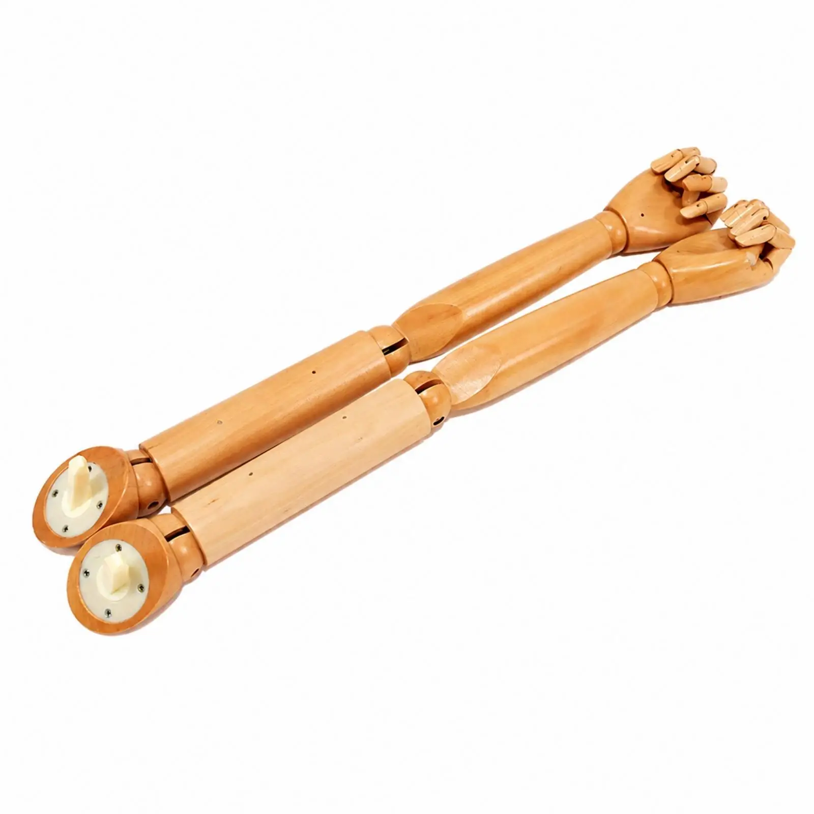 2 Pieces Mannequin Part Adjustable Poseable Display Arm with Mounting Fixture for Visual Merchandisers, Garment Presentation