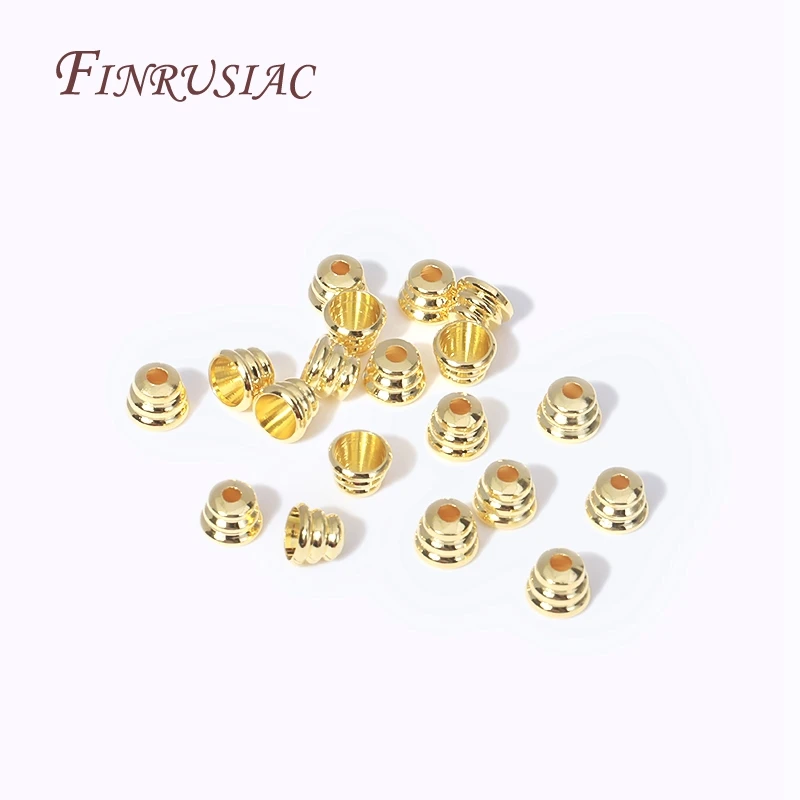 Wholesale 18K Gold Plated Metal Small Bead Caps Cone For Jewelry Making Supplies Tassel Cap DIY Tassel Jewelry Accessories