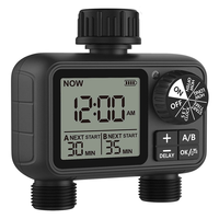 ABGE-Newest Garden Lawn Sprinker Digital Water Timer Programming 2-Outlet Adjustable Programmable Control Easy Install