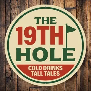 19th Hole Metal Sign, Golf Bar Sign, Golf Cabin Decor, Golf Lover Gift, Golfer Man Cave, Bar Wall Sign, Bar Signs For Men