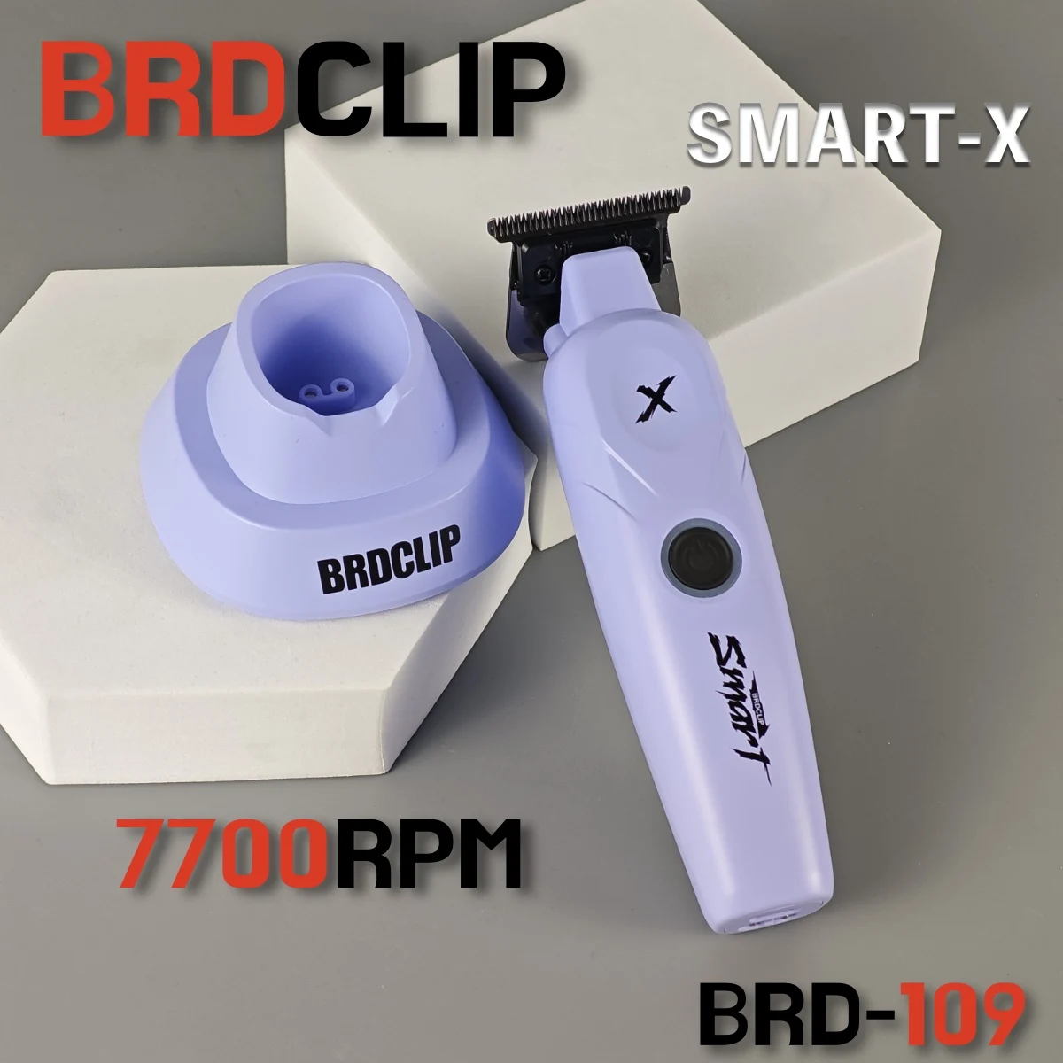 BRDCLIP BRD 109 Professional Hair Trimmer DLC Blade 7700RPM with Base 1200mAh Barber Shop Carve Machine Hair Clipper for Man