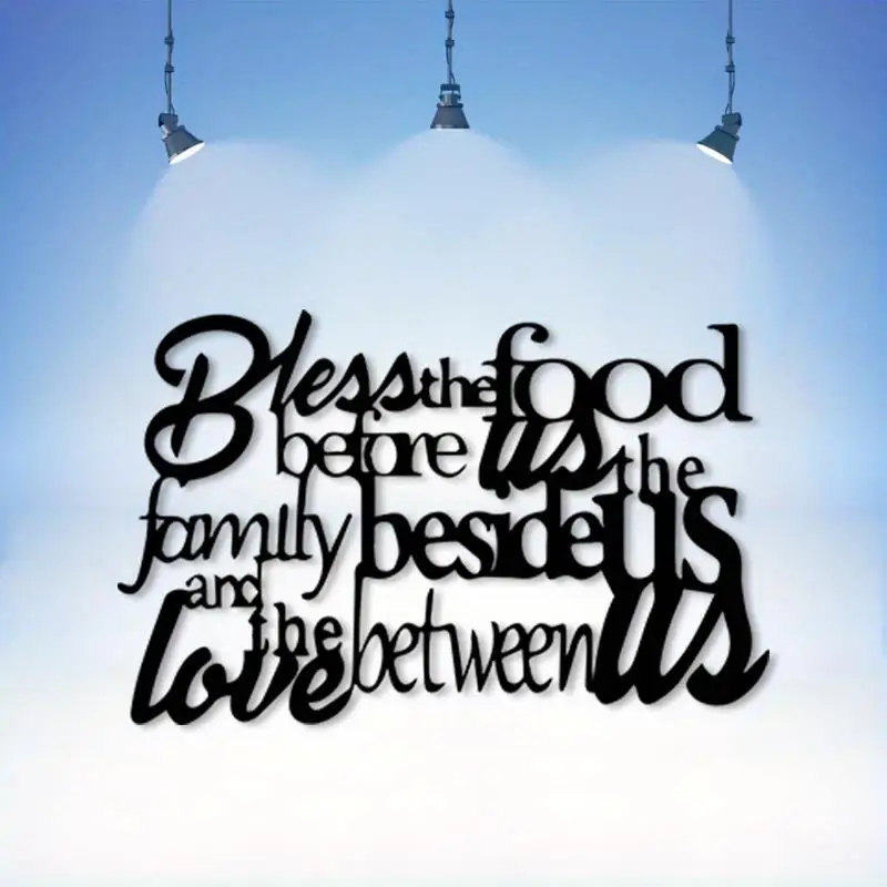 CIFBUY Metal Wall Art Family Love Sign Rustic Iron Decor Bold Script Lettering For Living Room Dining Area Home Wall Decoration