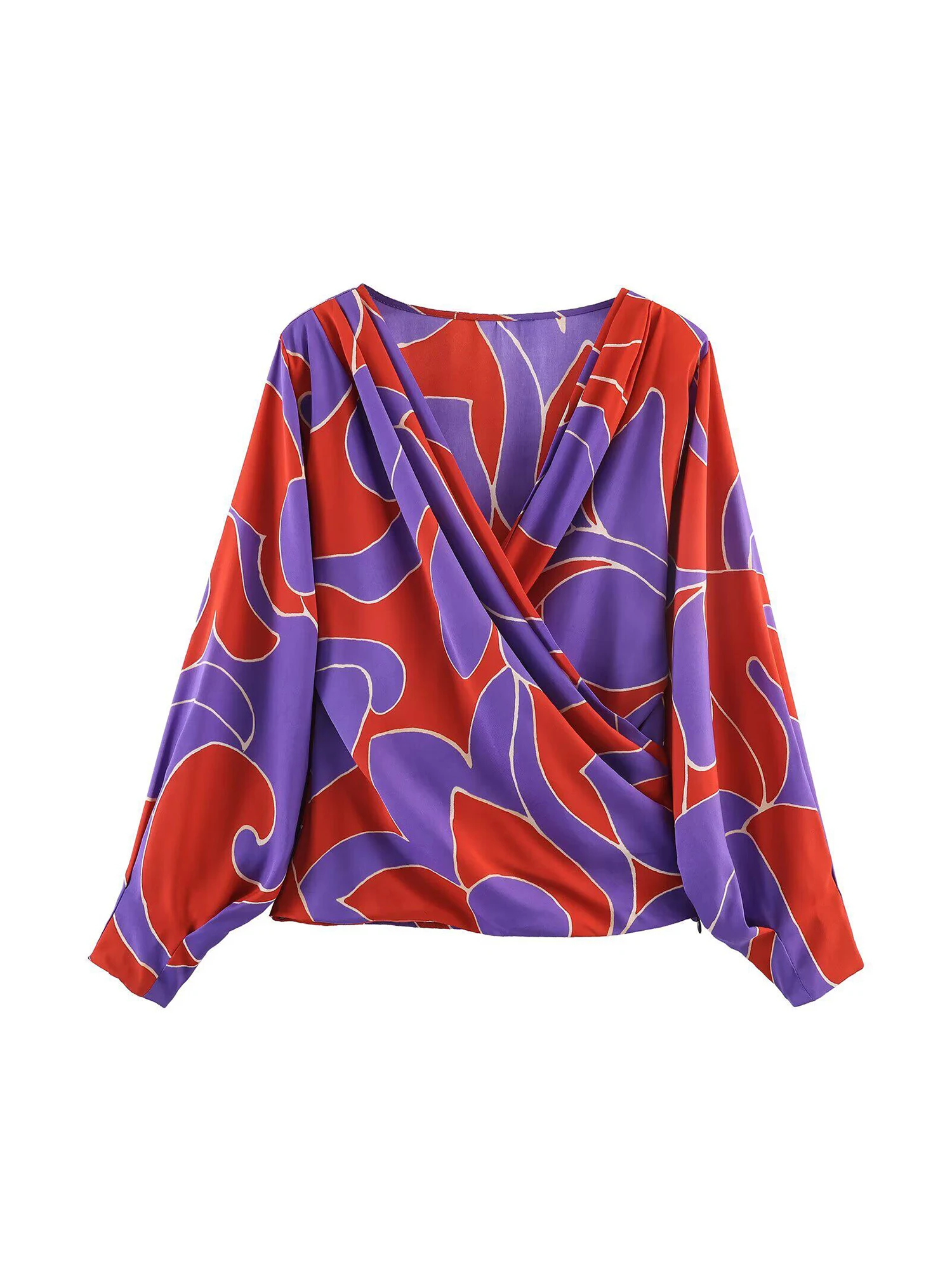 

Женские фиолетовые блузки и рубашки в стиле Y2K, винтажная эстетика 2000-х, элегантная рубашка с длинным рукавом и V-образным вырезом для женщин, одежда, весна 2026, новинка